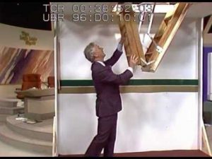 stira in the late show attic stairs
